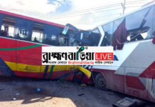 বিজয়নগরে বাস-ট্রাকের সংঘর্ষে ১০ জন আহত: মহাসড়কে যান চলাচল ব্যাহত