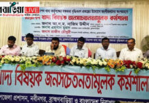 সুস্থ জাতি গঠনে নিরাপদ খাদ্য: নবীনগরে কর্মশালা